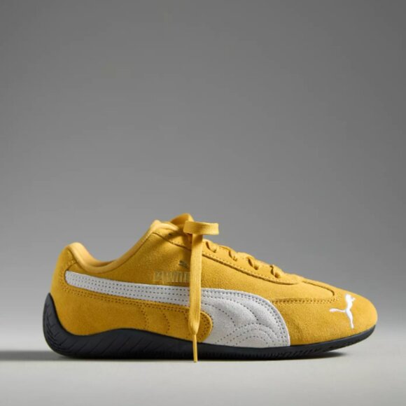 PUMA Speedcat OG Gold Yellow Suede & Leather Lace Up Sneaker